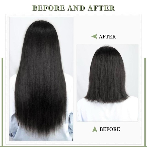 20 inch thick hairpieces black brown straight hair clip in extensions - Picture 6 of 7